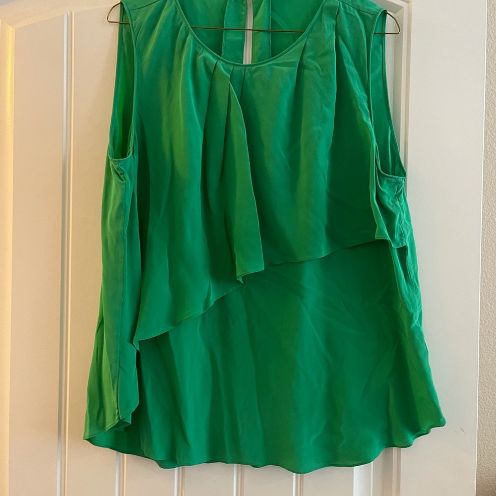 Antonio Melani Green Silk Top